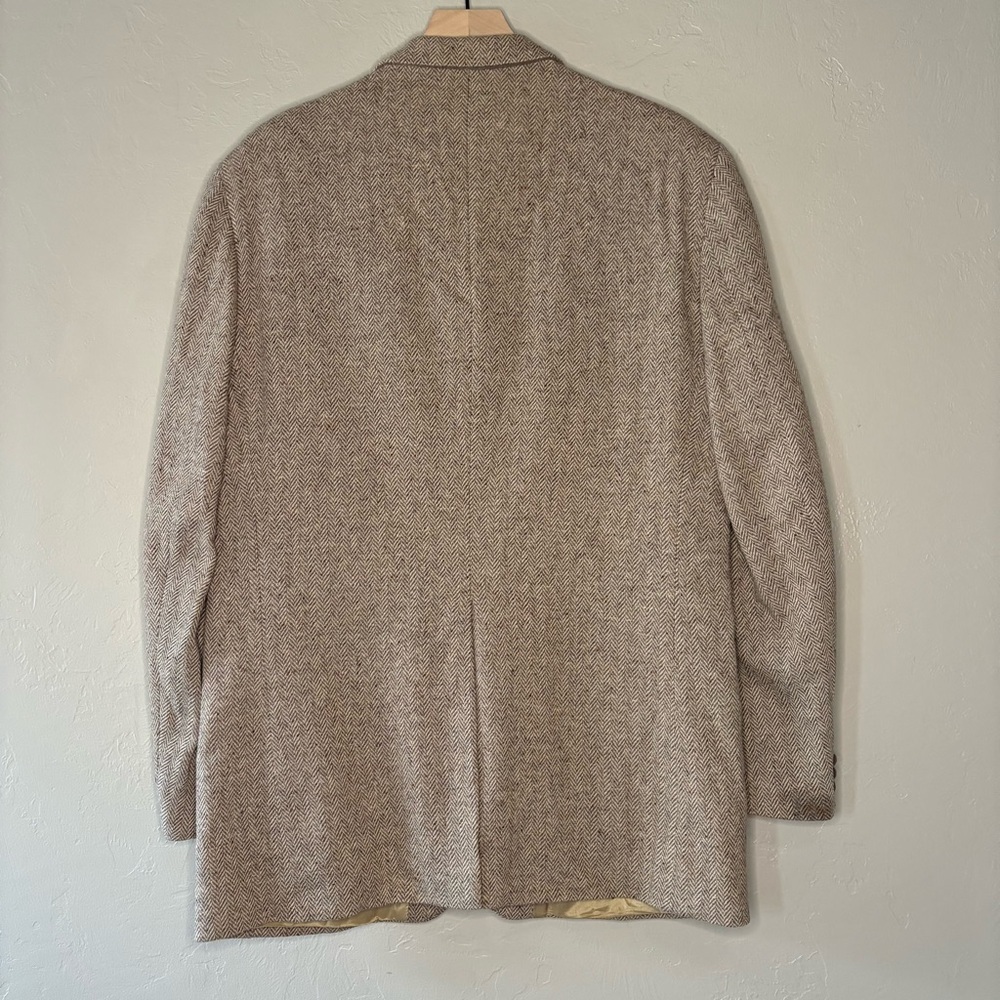 Farah Wool Herringbone Tweed Blazer 42L β Speckled Donegal Look - Picture 3 of 14